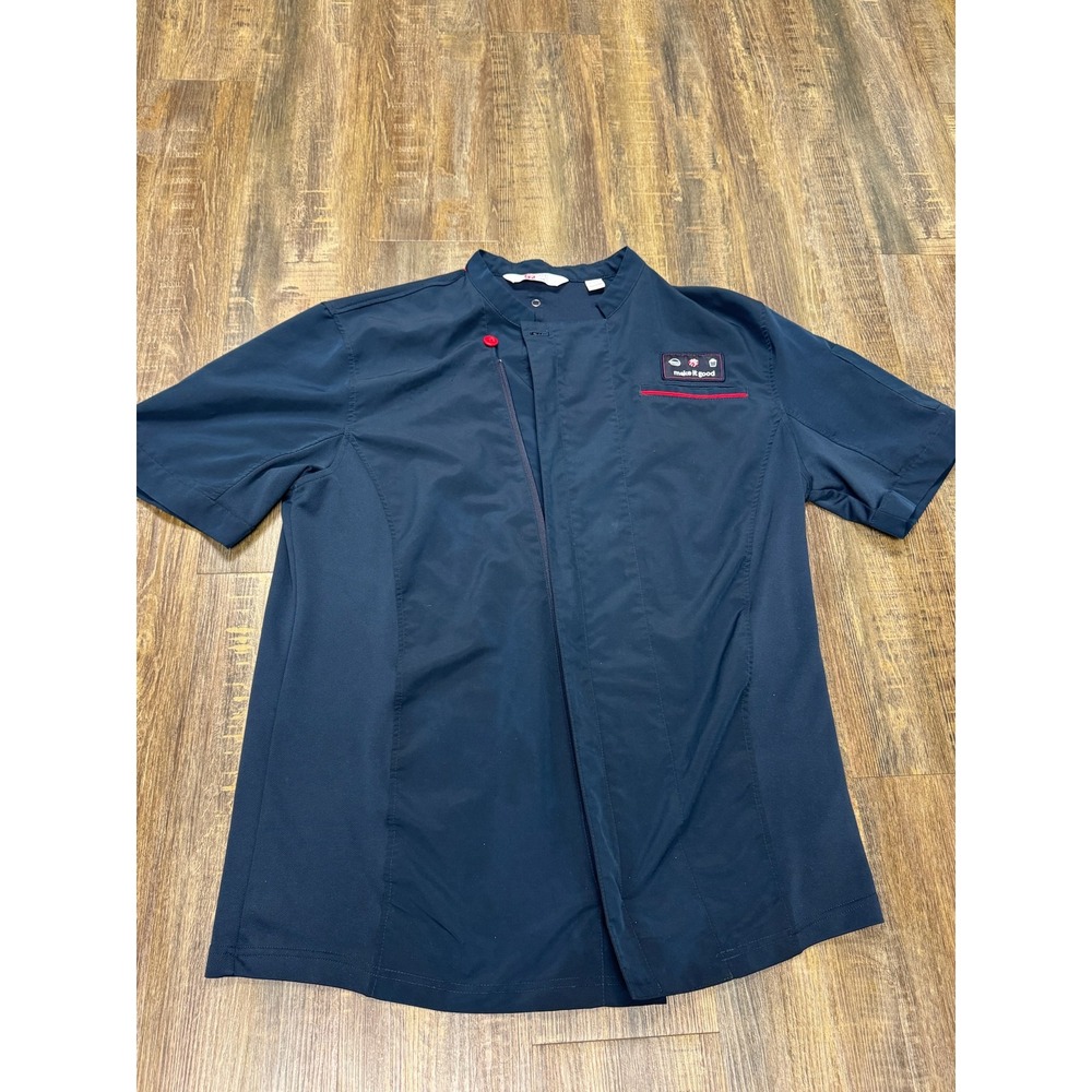 Chick-fil-A Oobe Team Style Employee Uniform Shirt Navy Blue Red Mens Medium - Picture 15 of 16